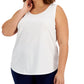 ID Ideology Women's Birdseye Mesh Tank Top White Size 4X