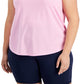 ID Ideology Women's Birdseye Mesh Tank Top Pink Size 1X