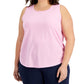 ID Ideology Women's Birdseye Mesh Tank Top Pink Size 1X