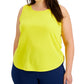 ID Ideology Women's Birdseye Mesh Tank Top Yellow Size 3X