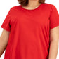 ID Ideology Women's Birdseye Mesh T-Shirt Red Size 3X