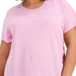 ID Ideology Women's Birdseye Mesh T-Shirt Pink Size 2X