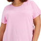 ID Ideology Women's Birdseye Mesh T-Shirt Pink Size 3X