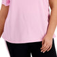 ID Ideology Women's Birdseye Mesh T-Shirt Pink Size 3X