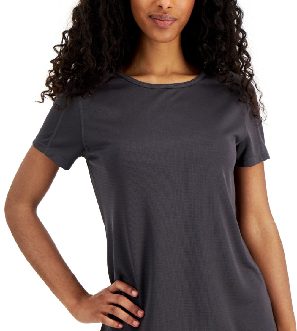 ID Ideology Women's Mesh T-Shirt Gray Size X-Small