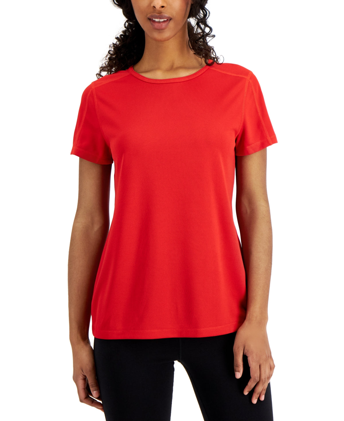 ID Ideology Women's Mesh T-Shirt Red Size X-Small