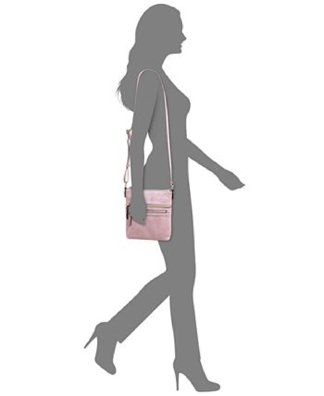 INC International Concepts Women's Riverton Crossbody Pink Size Regular