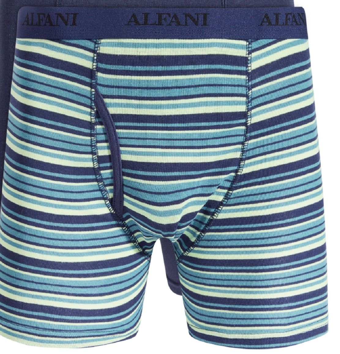 Alfani Men's 5 Pk Stripe & Solid Boxer Briefs Blue Size Small