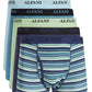 Alfani Men's 5 Pk Stripe & Solid Boxer Briefs Blue Size Large