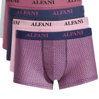 Alfani Men's 5 Pk Solid & Geo Print Trunks Purple Size X -Large