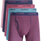 Alfani Men's 5 Pk Medallion & Solid Boxer Briefs Purple Size Small