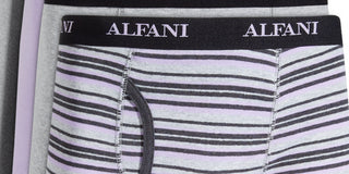 Alfani Men's 5 Pk Stripe & Solid Boxer Briefs Gray Size Small