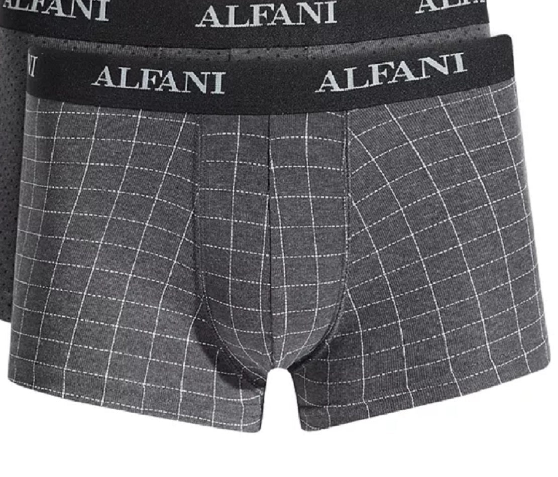 Alfani Men's 5 Pk Patterned & Solid Trunks Gray Size Medium