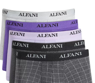 Alfani Men's 5 Pk Patterned & Solid Trunks Gray Size Medium