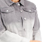 Charter Club Women's Ombre Jean Jacket Gray Size Petite Large