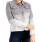 Charter Club Women's Ombre Jean Jacket Gray Size Petite Large