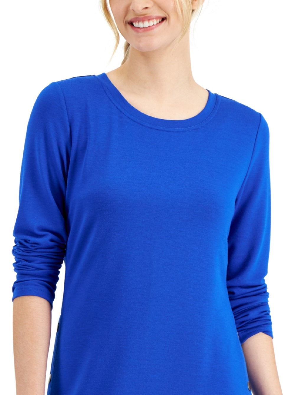 ID Ideology Women's Side Snap Tunic Blue Size Small