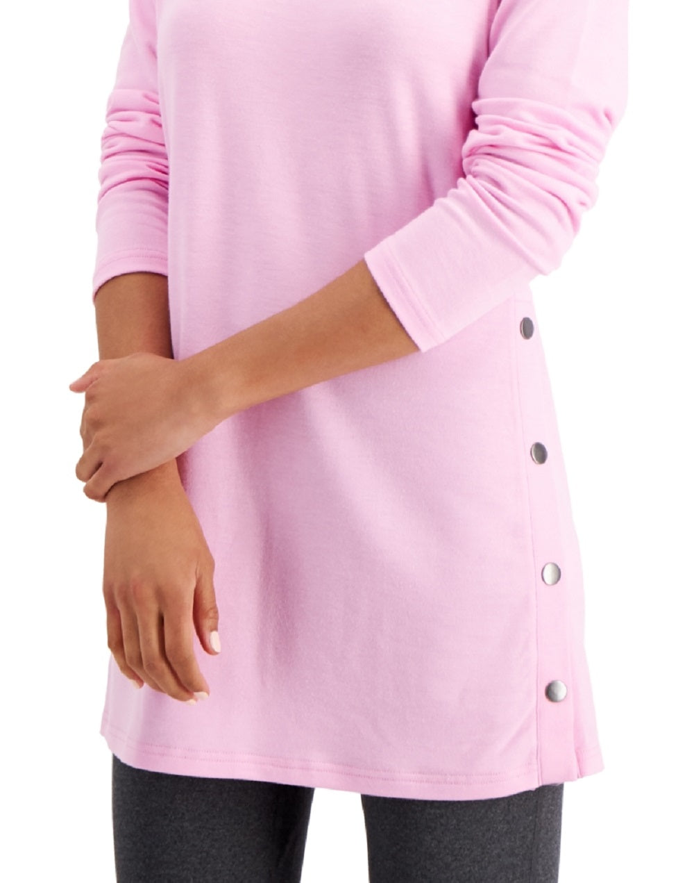 ID Ideology Women's Side Snap Tunic Pink