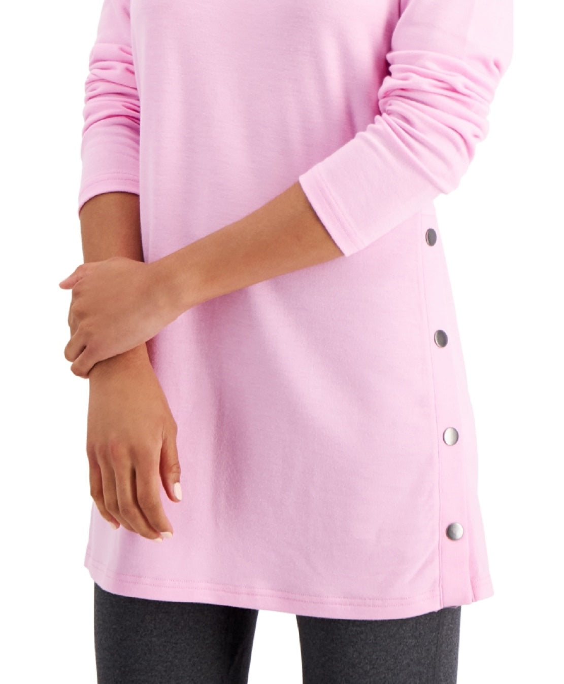 ID Ideology Women's Side Snap Tunic Pink