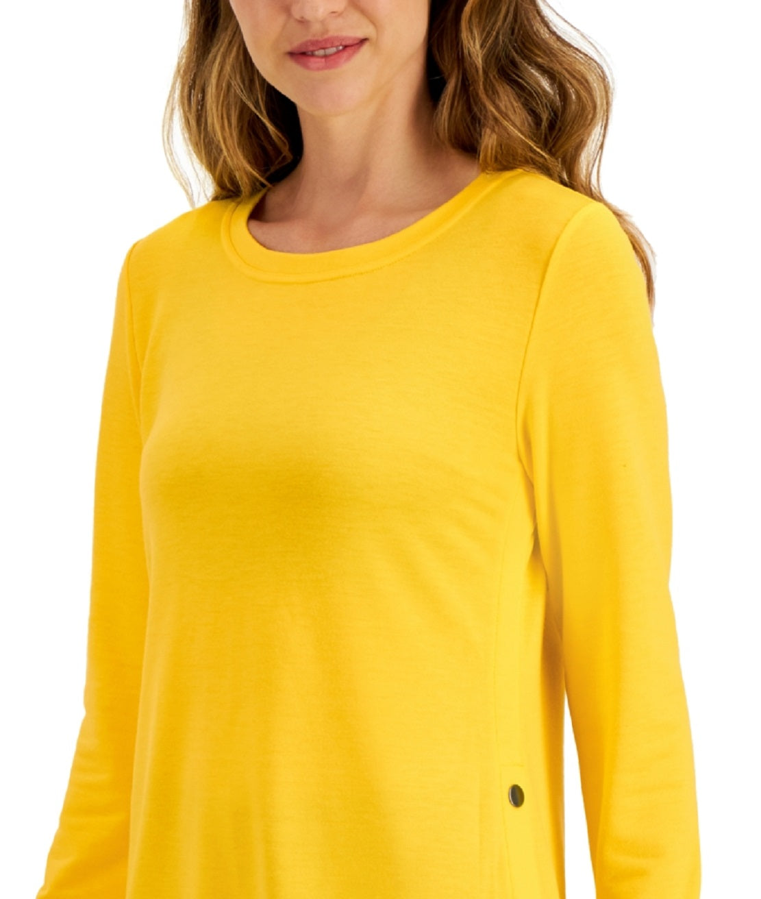 ID Ideology Women's Side Snap Tunic Yellow Size Large