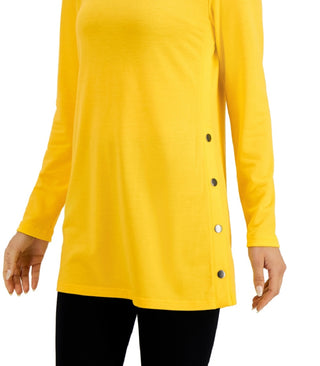 ID Ideology Women's Side Snap Tunic Yellow Size XX-Large