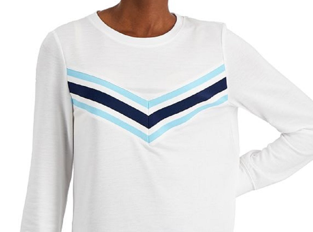 ID Ideology Women's Active Chevron Top White Size Small
