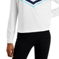 ID Ideology Women's Active Chevron Top White Size Small