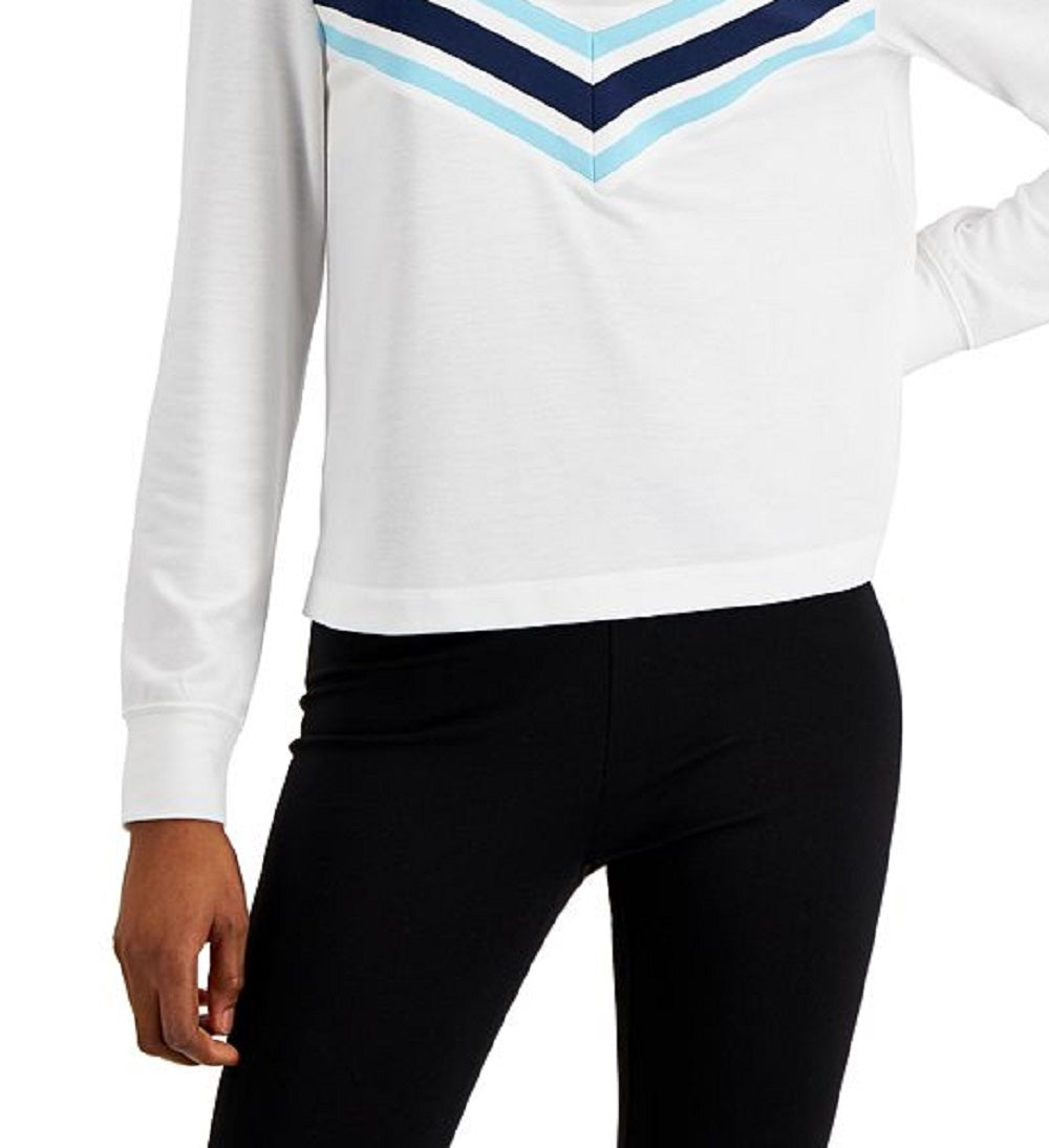 ID Ideology Women's Active Chevron Top White Size Small