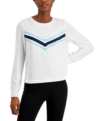 ID Ideology Women's Active Chevron Top White Size X-Large