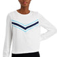 ID Ideology Women's Active Chevron Top White Size X-Large
