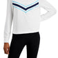 ID Ideology Women's Active Chevron Top White Size X-Large
