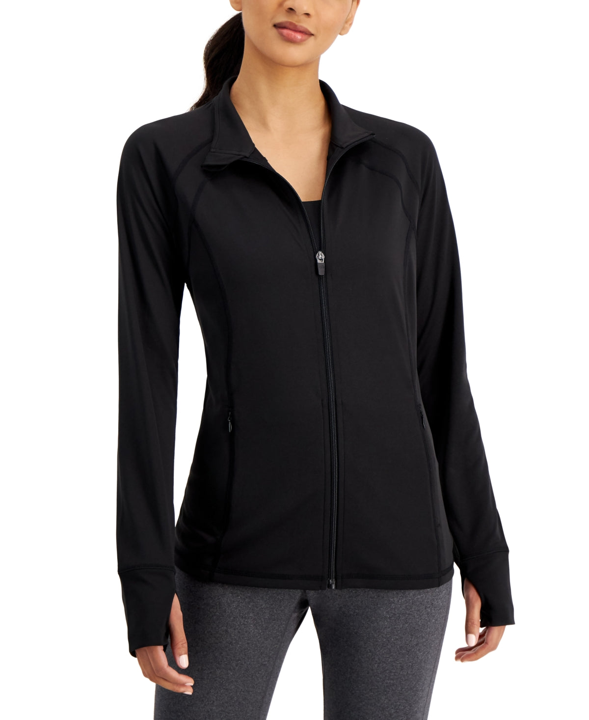 ID Ideology Women's Essentials Performance Zip Jacket Black Size 1X