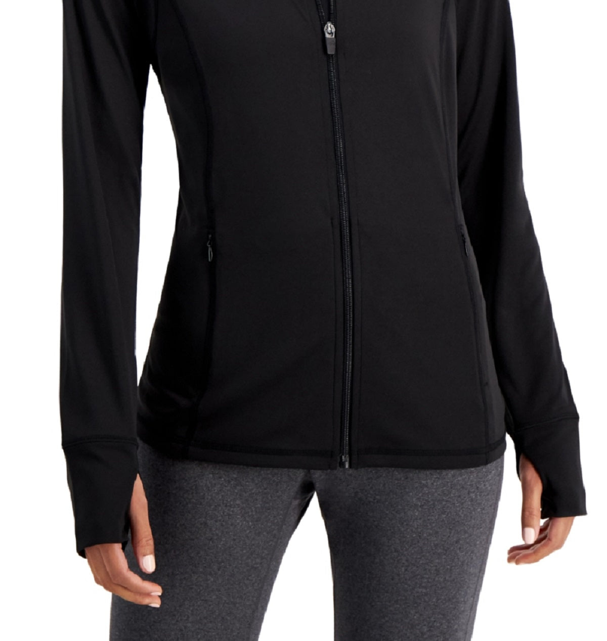 ID Ideology Women's Essentials Performance Zip Jacket Black Size 3X