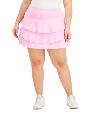 ID Ideology Women's Ruffled Skort Pink Size 1X