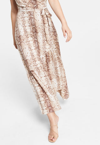 Bar III Women's Animal Print Wrap Front Dress Brown Size Petite Small