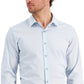 Alfani Men's Slim Fit Stripe Dress Shirt Blue Size Medium