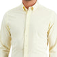 Club Room Men's Slim Fit 4 Way Stretch Solid Dress Shirt Yellow Size Small