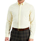 Club Room Men's Slim Fit 4 Way Stretch Solid Dress Shirt Yellow Size Large