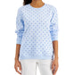 Karen Scott Women's Simple Dot Sweatshirt Blue Size X-Large