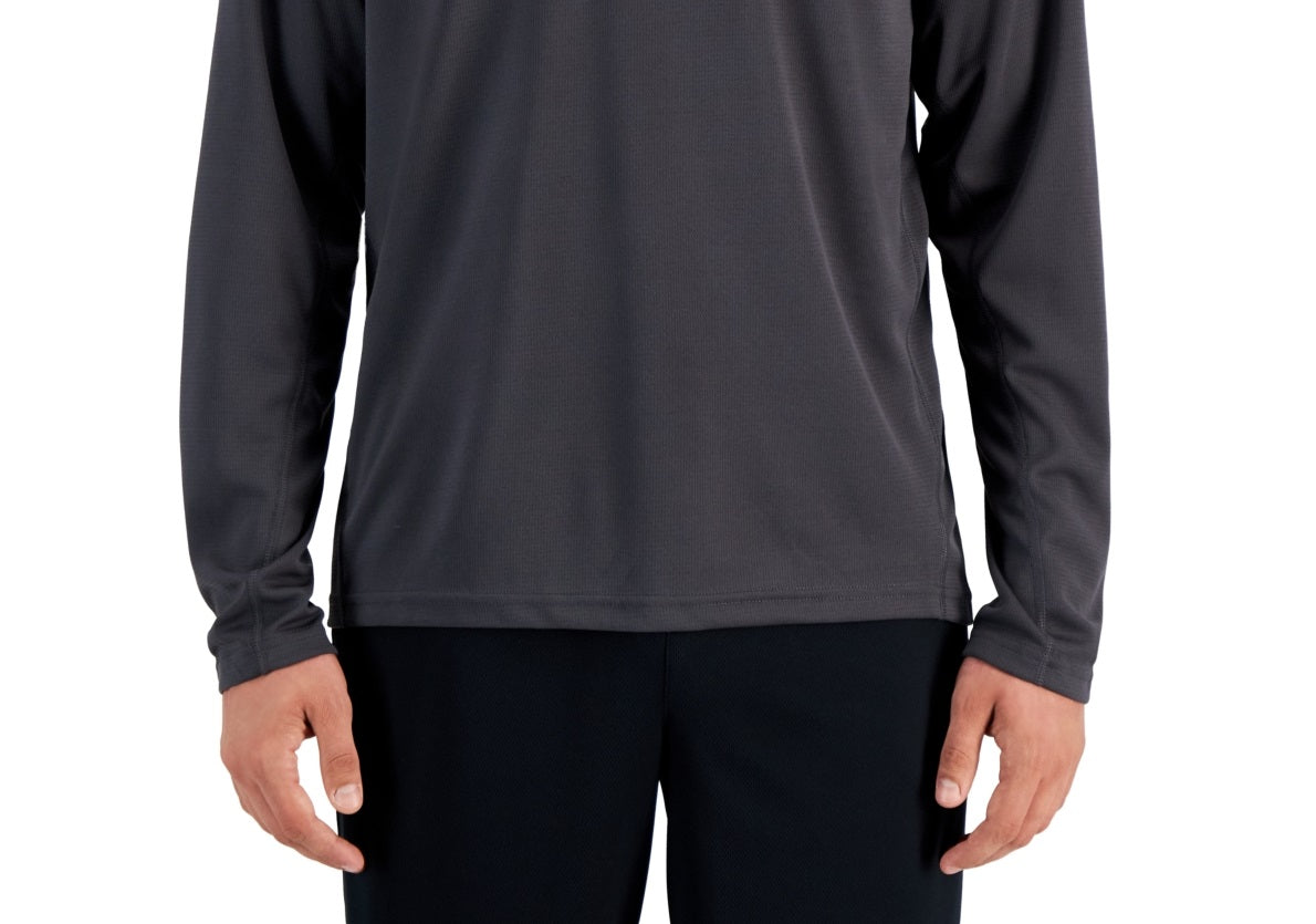 ID Ideology Men's Rapidry Moisture Wicking Mesh Raglan Sleeve T Shirt Gray Size 3X