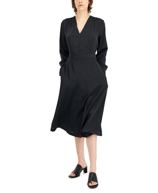 Alfani Women's V Neck Dress Black Size X-Small