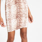 Bar III Women's Snake Embossed Bodycon Dress Brown Size Petite X-Small