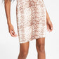 Bar III Women's Snake Embossed Bodycon Dress Brown Size Petite X-Large