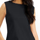 Karen Scott Women's Cotton Boat Neck Tank Top Black Size X-Large