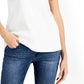 Karen Scott Women's Cotton Boat Neck Tank Top White Size Small