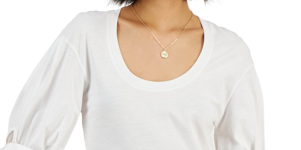 INC International Concept Women's Tie Sleeve Top White Size XX-Large