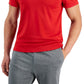 ID Ideology Men's Birdseye Mesh V Neck T-Shirt Red Size Small