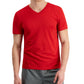ID Ideology Men's Birdseye Mesh V Neck T-Shirt Red Size Small