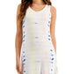 Style & Co Women's Tie Dye Maxi Dress White Size Petite Medium