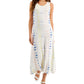 Style & Co Women's Tie Dye Maxi Dress White Size Petite Medium